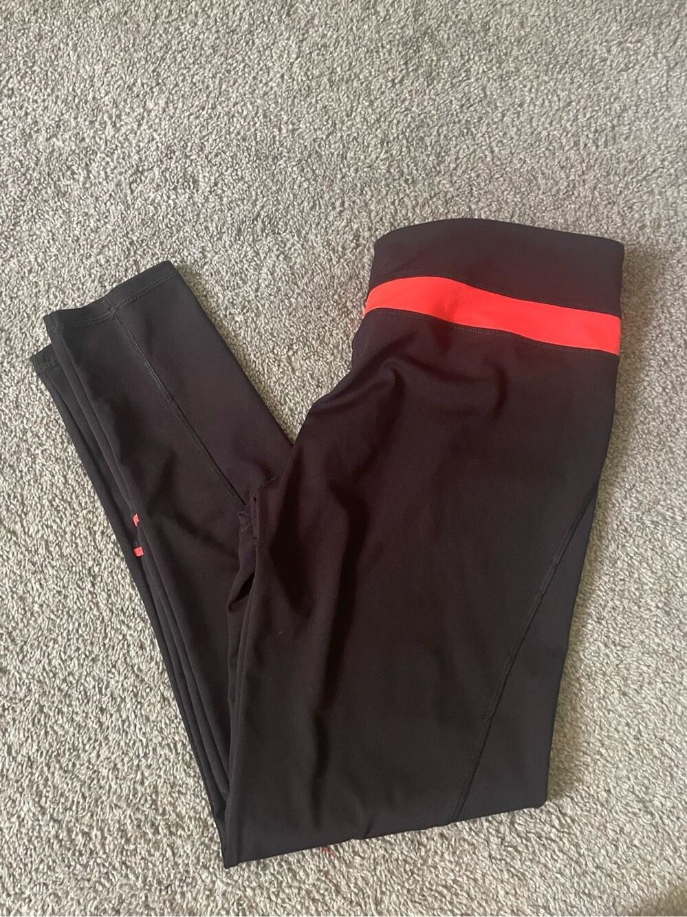 Lildys Women’s Black and Orange XL Gym Workout Leggings